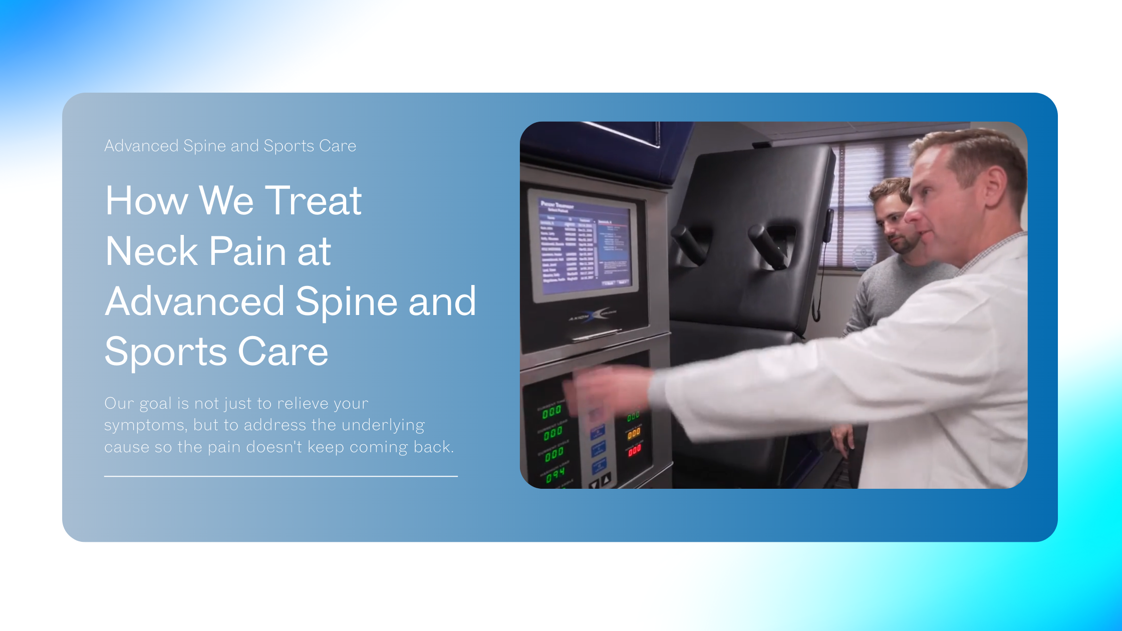 How we Treat Neck Pain at Advanced Spine & Sports Care