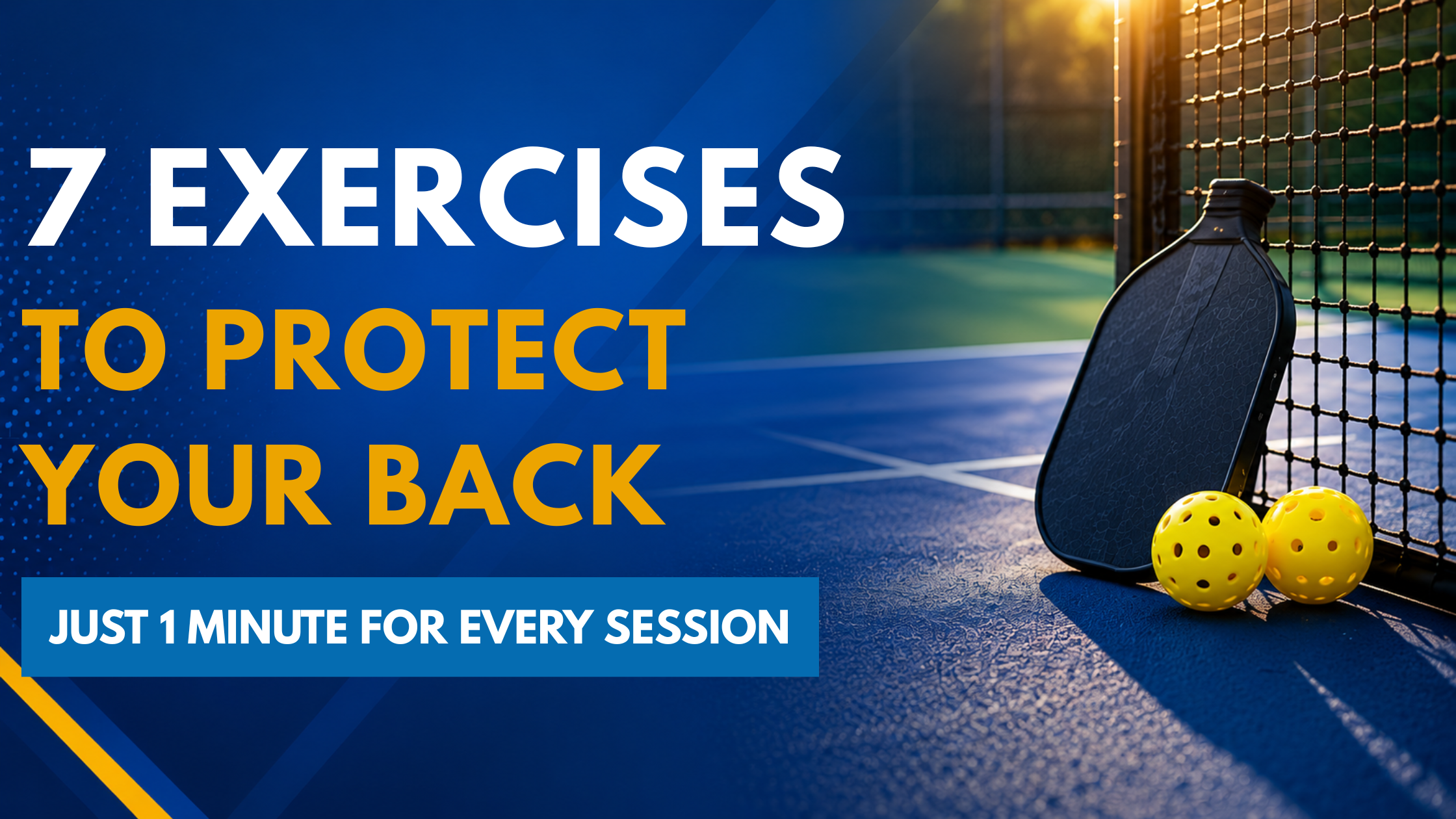 How to Prevent Pickleball Back Injuries - Exercises To Protect Your Back Pickleball